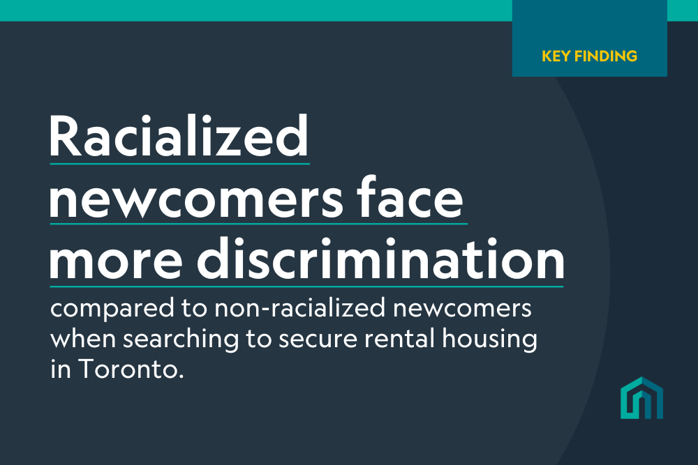 New research: Racialized newcomers face more discrimination compared to non-racialized newcomers when searching to secure rental housing in Toronto.
Findings from: "Sorry, it's rented." Measuring Discrimination Against Newcomers in Toronto's Rental Housing Market (2022).
From the Canadian Centre for Housing Rights.